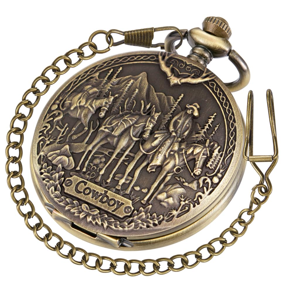 Tiong Pocket Watch Classic Pattern Design Arabic Numerals Quartz with Chain Birthday Gifts, brozne-39 (B0BW94XDM1) Amazon Price History, Amazon Price Tracker