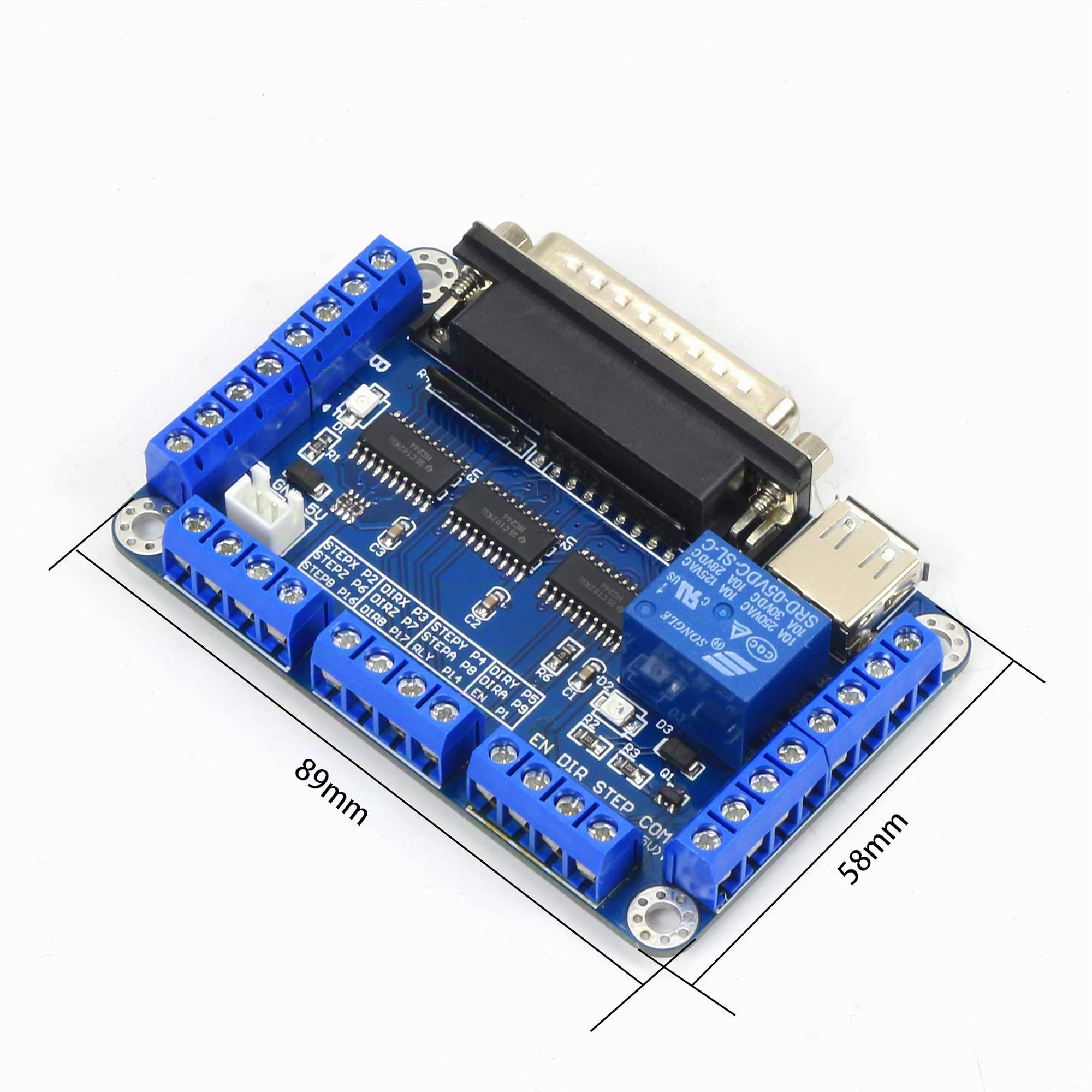 RATTMMOTOR 3 Achsen CNC Steuerung Kit Nema 23 Schrittmotor 425oz-in 112mm, DM556S Schrittmotor Treiber 6A 256 Microstep, 5 Achsen Parallel Interface Breakut Board + 400W 36V Netzteil