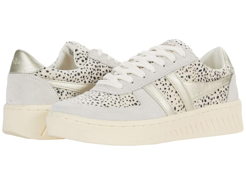 Gola Grandslam Savanna (Off-White/Cheetah/Gold) Women's Shoes INTERNATIONAL SHIPPING