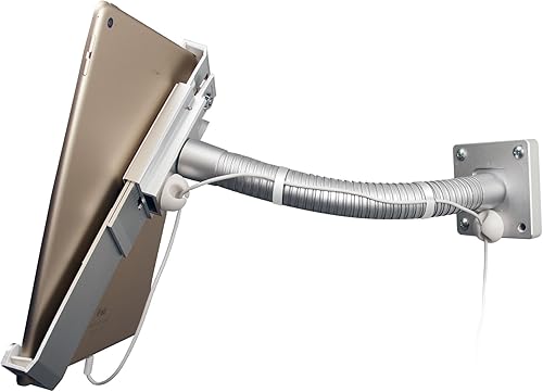 Miniatura 5 de CTA Digital Soporte electrónico portátil para dispositivo, plateado, compatible con tabletas y teléfonos inteligentes de 7 a 13 pulgadas