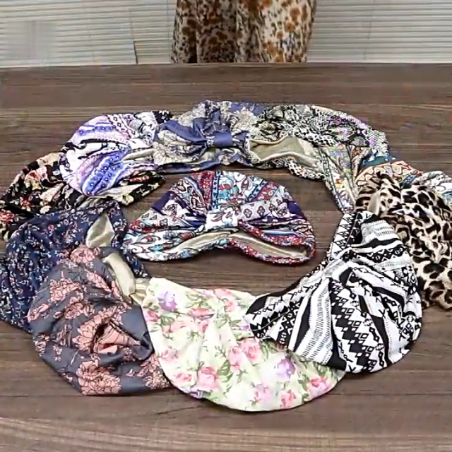 Damen Chemo Turban Mit Schleife - Weiche Schlafmütze Bei Haarausfall