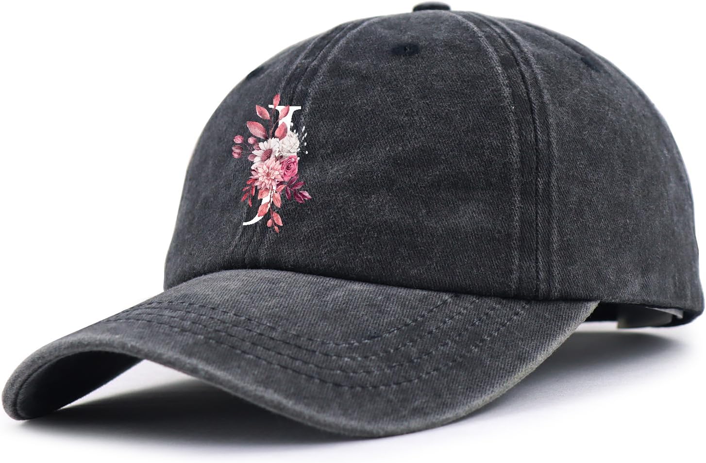 Classic Alphabet A-Z Hats for Women, Adjust Cotton Cute Letter Baseball Cap image 2