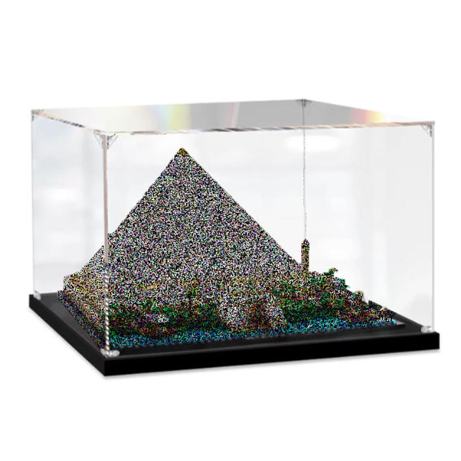 Dustproof Clear Acrylic Display Case for Lego 21058 Pyramid ,Box Only (3mm)