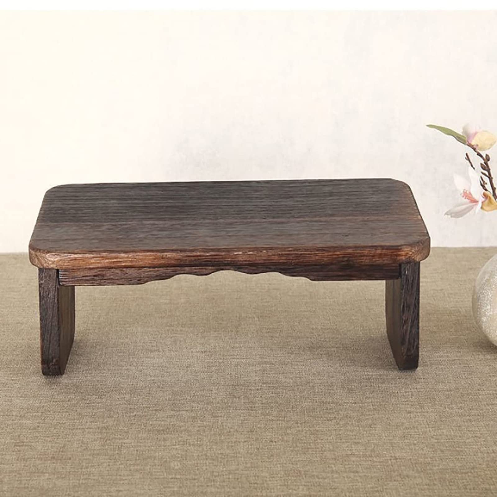 Klappbar Yoga Meditationsbank, Perfekter Holzkniehocker Ergonomische kniende Meditations-Yogabank, für Teezeremonie, Yoga, Beten, Tiefe Meditationsbank,Braun