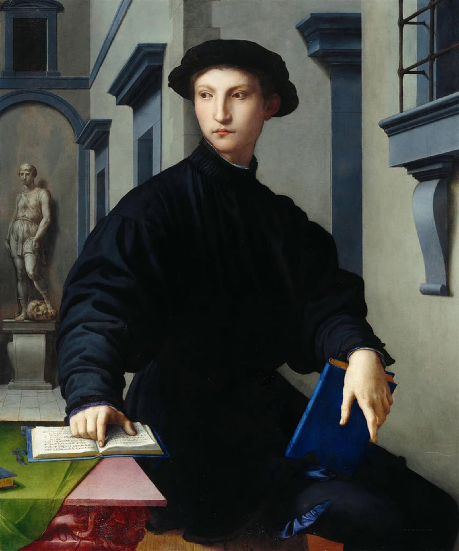 Tableau Ugolin Martelli par Bronzino | Toile de décoration murale classique 60x90cm - 5