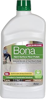 Bona Hard-Surface Floor Polish, for Stone Tile Laminate and Vinyl LVT/LVP, High Gloss, 32 Fl Oz