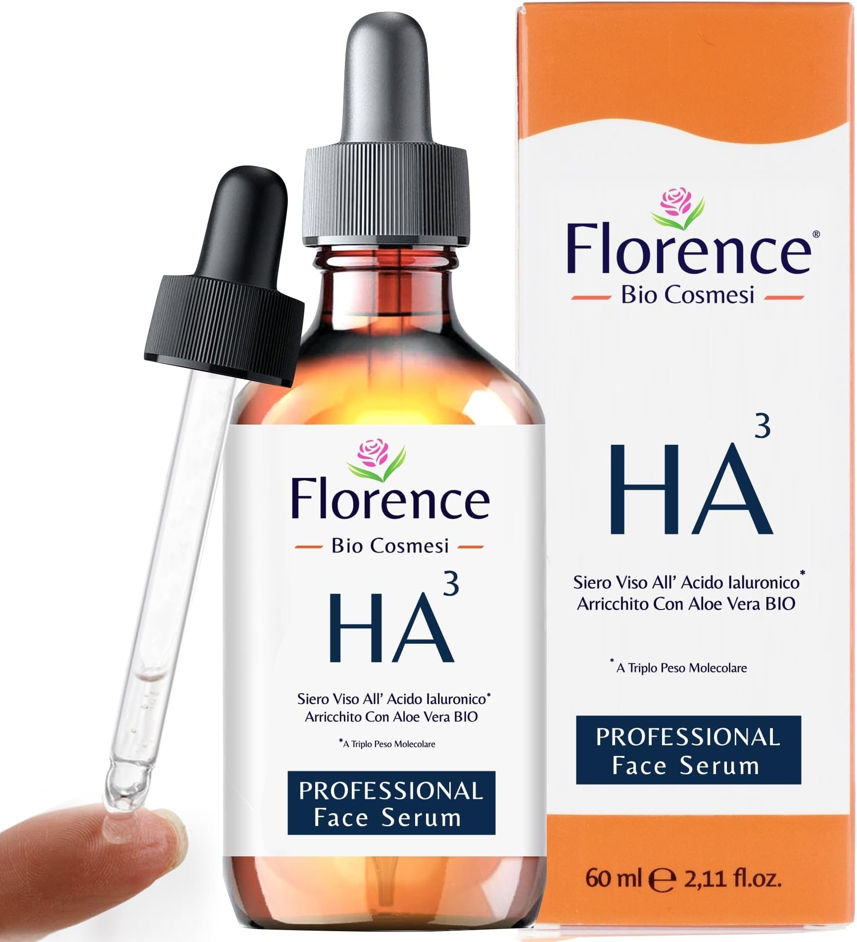 2.11 oz. Organic Hyaluronic Acid Face Serum. Anti-Aging Moisturizer for Hydrating, Brightening, Plumping & Smoothing Skin.With Niacinamide, B5 & Vitamin C for All Skin Types