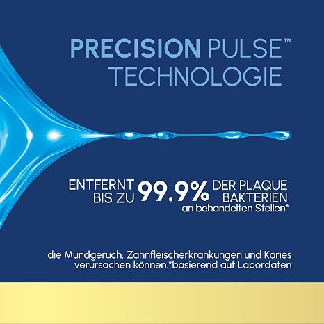 Waterpik Professional Water Flosser Testsieger 2025 Precision Pulse Technology TÜV Siegel bis zu 999 Prozent Plaque Entfernung 6x Aufsätze 10x individuelle Modi integrierter Timer Schwarz