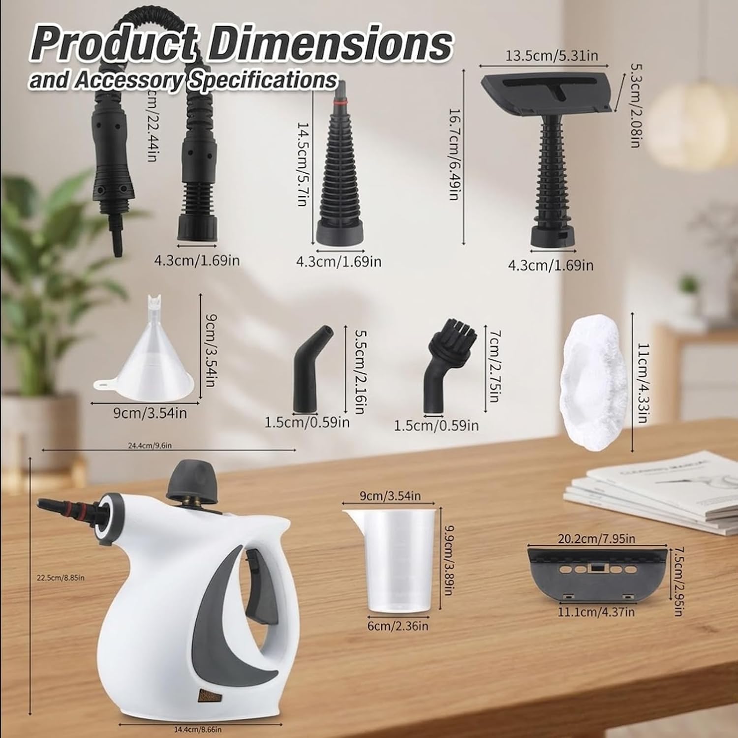 Vapelle Steam Cleaner, Vaporesso Pro Steam Cleaner, Portable Steam Cleaner with 12PCS Accessories, Multi-purpose Steamer for Home Use, Cleaning Floor, Kitchen