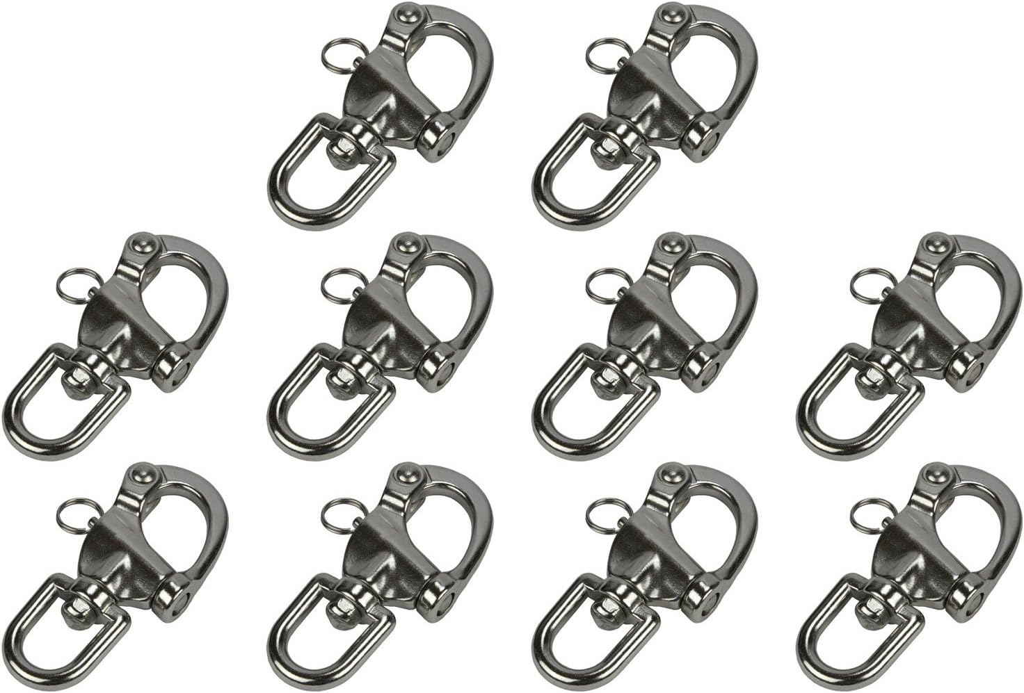 Eye Swivel Snap Shackle 316 Stainless Steel for Sailboat Spinnaker Halyard