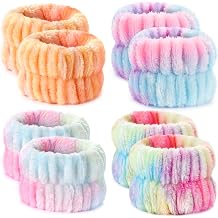 8pcs Wrist Bands for Washing Face Wash Wristbands Wrist Towels Arm Bands for Skincare Makeup Wrist Cuffs Spa Wrist Scrunchies
