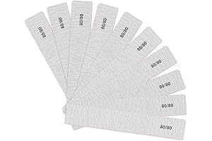 Karlash Professional Double Sided 80/80 Zebra Nail File 10 Pack