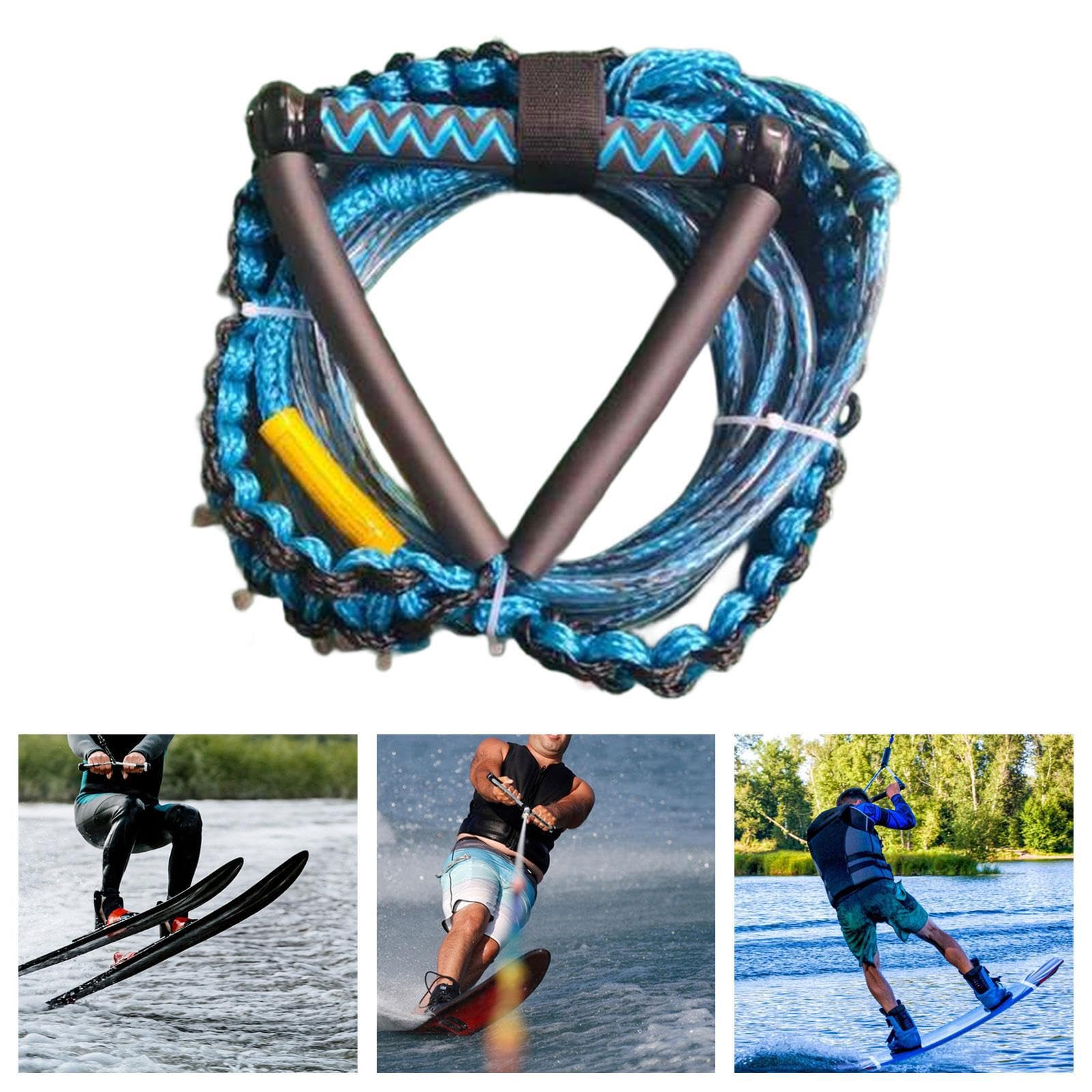 Corde de Ski Nautique/Surf/Surf Robuste, légère et Confortable avec poignée Ergonomique. Convient à pour Tous Les Sports Nautiques et Offre Une Prise en Main Confortable. Multifonctionnelle.