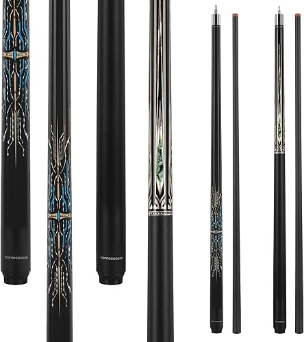 Miniatura 8 de HomeSeason Palo de Billar de Fibra de Vidrio 147 cm Tacos de Billar Profesionales de Baja Defleccíon Palos de Billar D con bolsa,B (2