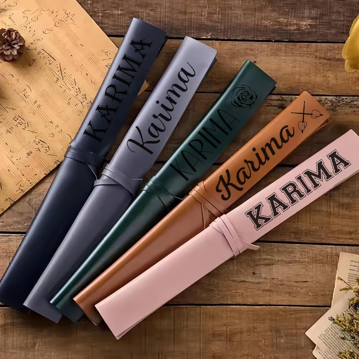 Custom Name Drum Stick Bag Leather Drumstick Storage Organizer Holder, Portable Waterproof DrumSticks Case For Drummer Personalised Gifts, Percussion Instrument Accessories