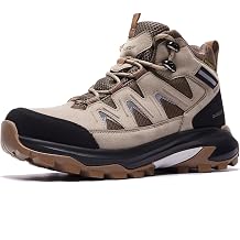 Queday Waterproof Hiking Boots for Women Men Non Slip Leather Outdoor Backpacking Shoes All Terrain Lug Sole Camping Climbing Mountaineering Trekking Trails