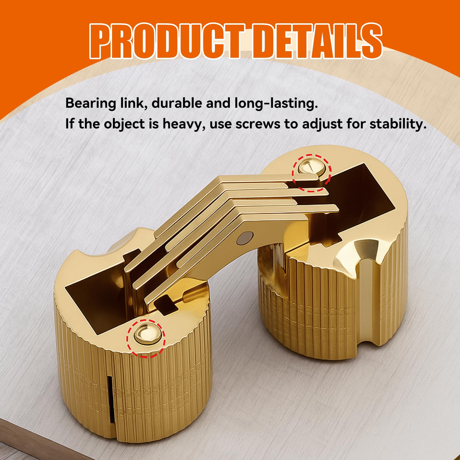 Hidden Brass Barrel Hinges - Concealed Design -6