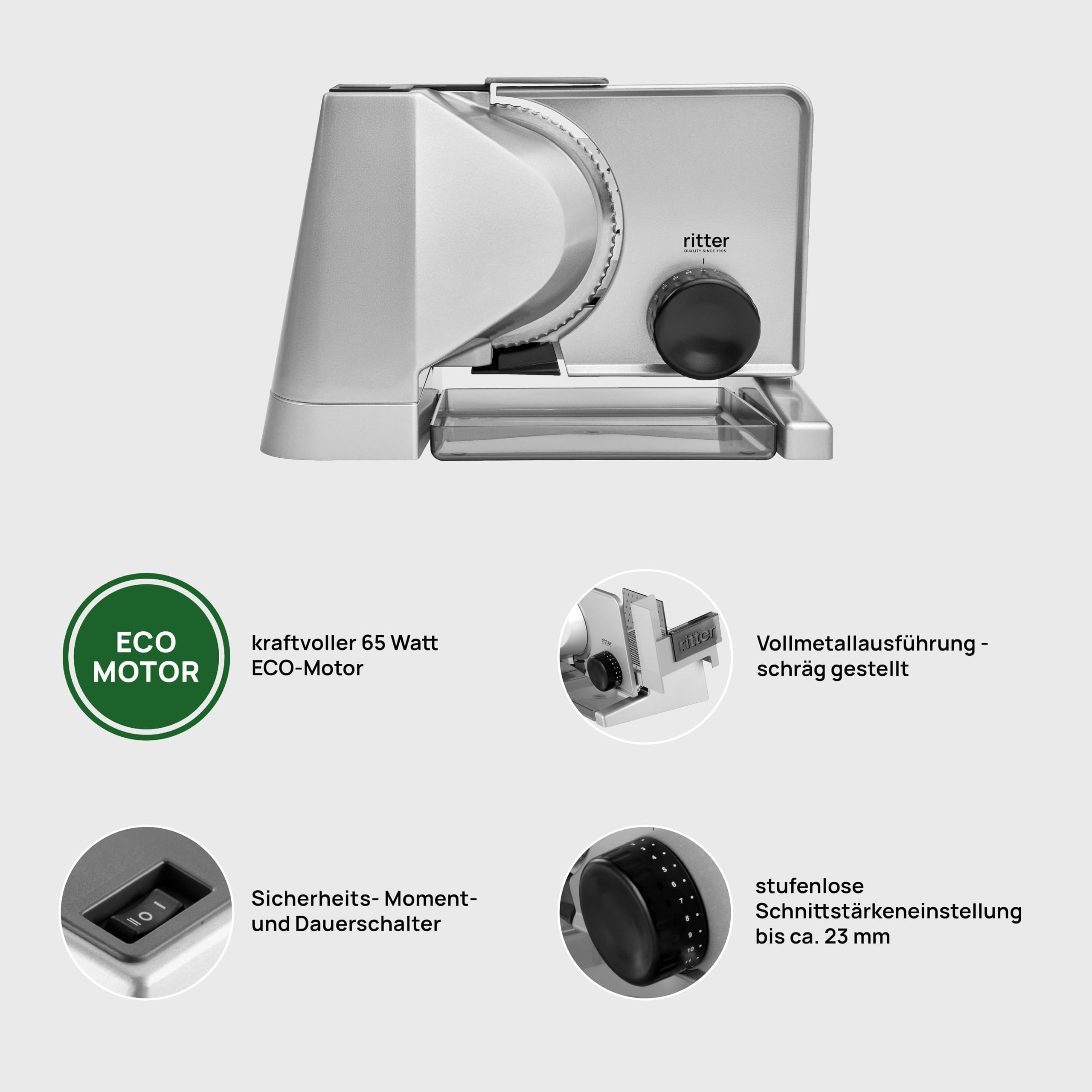 Ritter Solida 4 Elektrischer Allesschneider Brotschneidemaschine Vollmetall Made in Germany