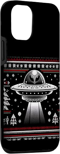 Miniatura 3 de iPhone 13 Pro Cute Alien UFO Christmas Ugly Sweater Pajamas Case