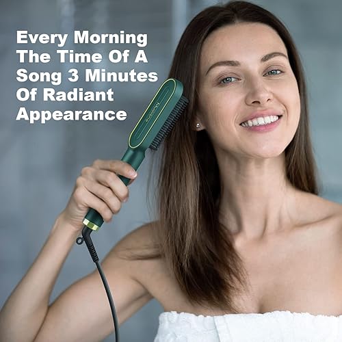 Miniatura 2 de Cepillo alisador de cabello, cepillo alisador de iones negativos, te ayuda a resolver el cabello encrespado, adecuado para cualquier calidad de