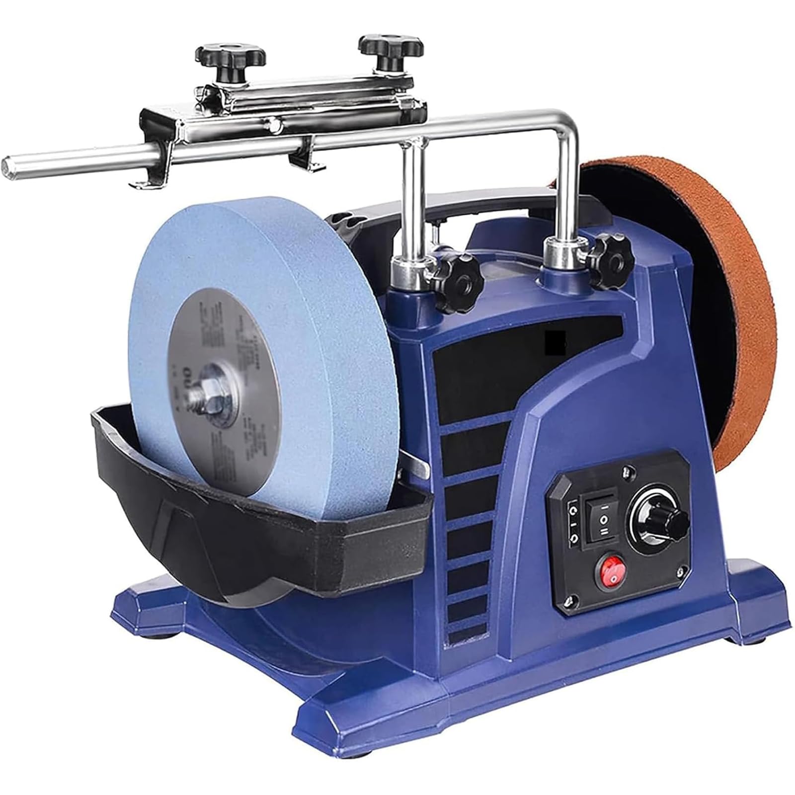 Adtzpc Wet Electric Knife Sharpener, Electric Water Cooled Knife Sharpening Machine With 220 Grinding Wheel And Angle Ruler, 30-150Rpm Stepless Variable Speed For A Variety Of Knives