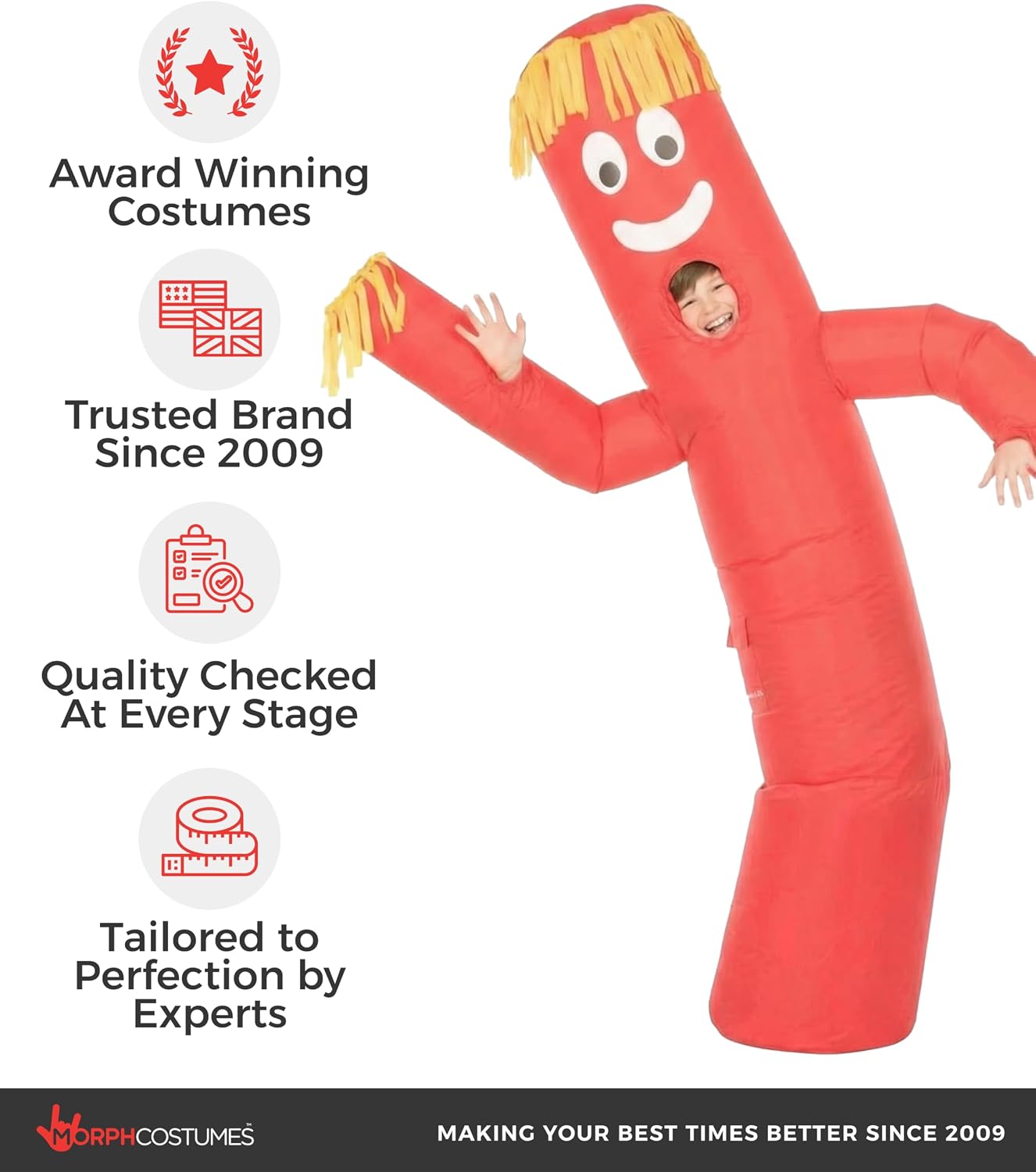Morph Tube Dancer Costume, Inflatable Costumes for Kids, Tube Man Costume, Blow Up Costumes for Kids