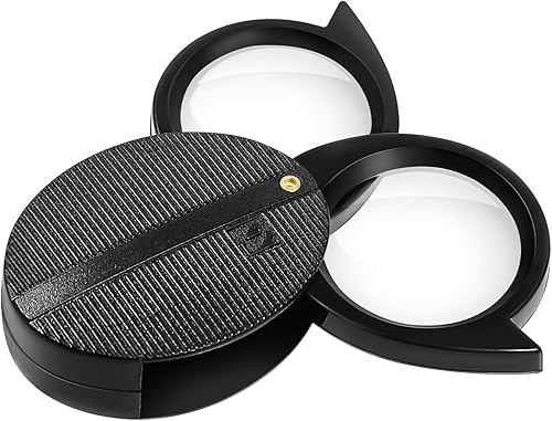 Lupa pequeña, lupa de bolsillo de mano, pequeña lupa iluminada plegable de mano iluminada para leer monedas, pasatiempos y viajes