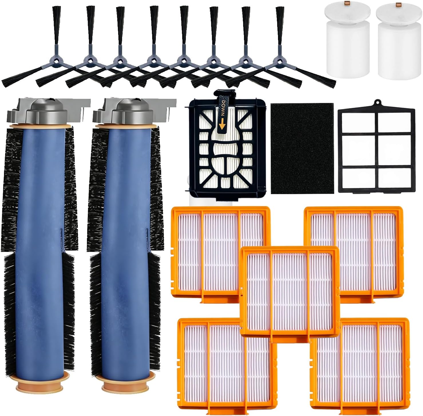 Replacement Parts for Shark AI AV2511AE AV2501S AV2610WA AV2501AE RV2502AE RV2610WA UR2500SR RV2520 AV2510 Accessories Kit with Main Roller Brush Filters Foam/Primary Filter Sweep Triple Side Brushes