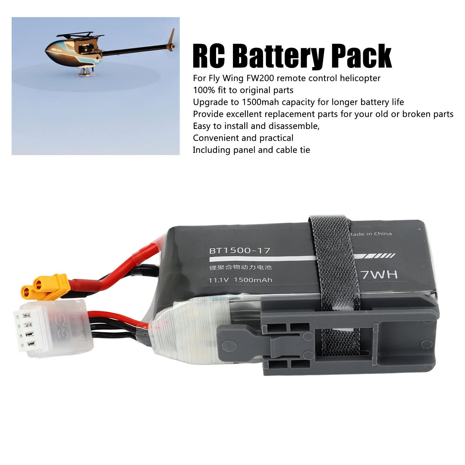 Lithium Battery, Easy to Installation RC Helicopter Battery