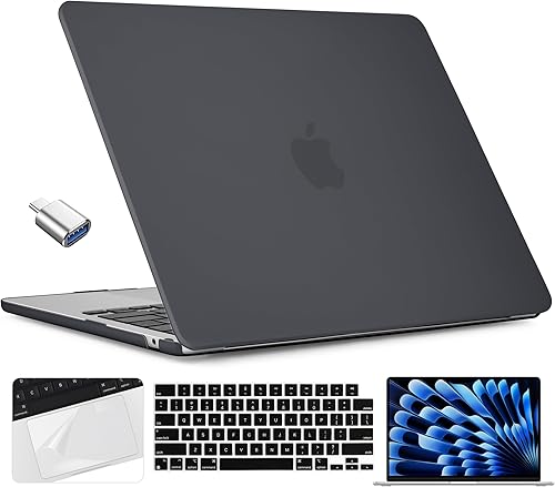 Miniatura 34 de TWOLSKOO Compatible con funda para MacBook Air M4 de 15 pulgadas versión 2025-2023 M4 A3241 M3 A3114 M2 A2941, carcasa rígida de plástico
