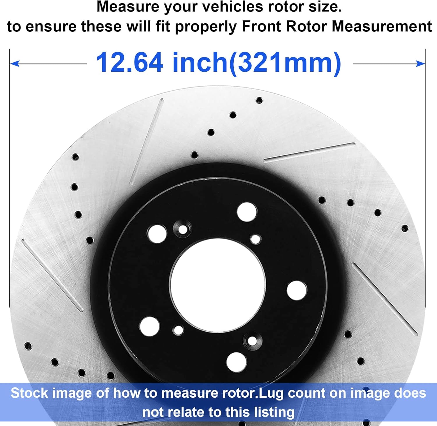 Front Disc Brake Rotors and Ceramic Brake Pads Kit for 2010-2017 Chevy Equinox/GMC Terrain, 2014-2020 Chevy Impala, 2013-2015 Chevy Malibu, 2010-2016 Buick Lacrosse, 2011-2017 Buick Regal