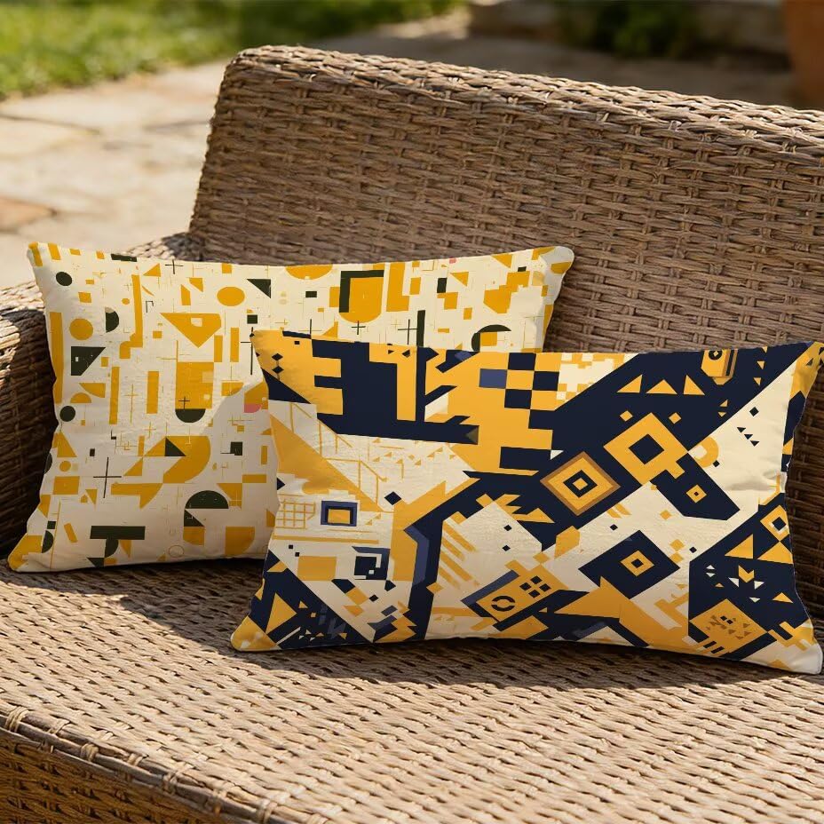 Housse de coussin de jardin anti décoloration imperméable orange 40x70