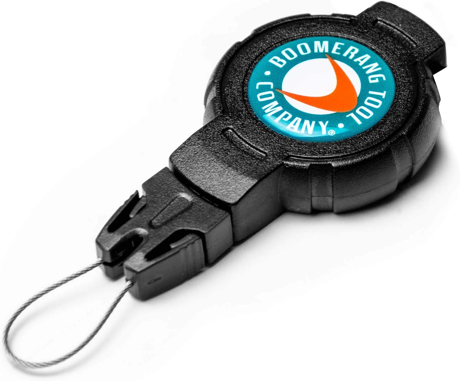 Fishing Medium Retractable Gear Tether, Rotating Belt Clip, 36" Retractable Cord, 6 oz. Retraction Force, Black Polycarbonate Case, Universal Attachment
