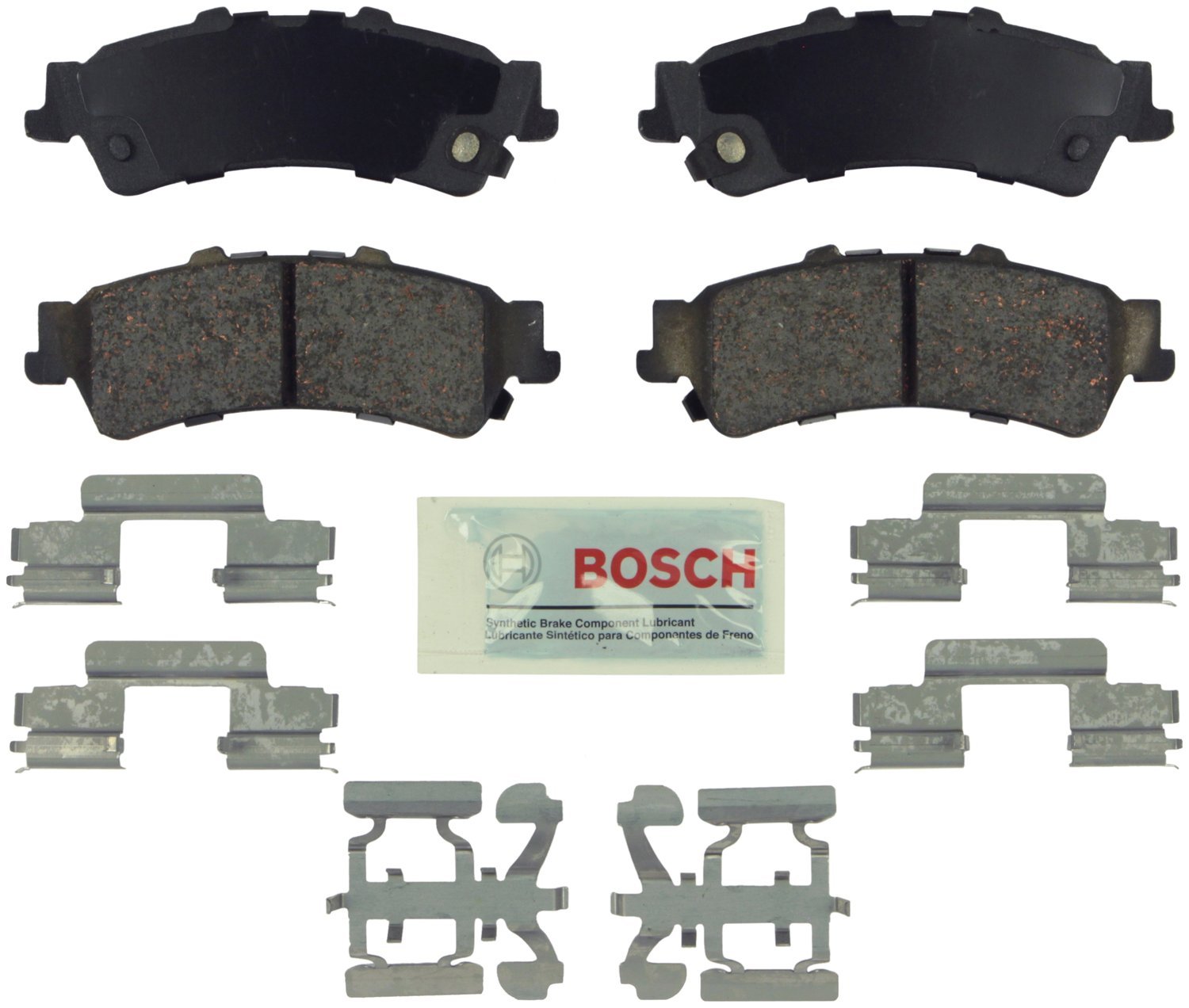Bosch BE1324H Blue Disc Brake Pad Set with Hardware - FRONT — view 343