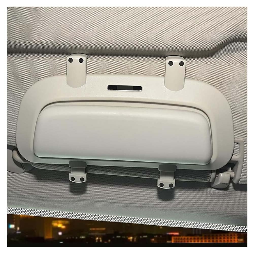 Scatola Portaoggetti Occhiali da Sole Auto per Nissan Micra 2013-2027, Porta Occhiali Parasole Scatola Portaoggetti Organizer Accessorio Interni,C/Grey