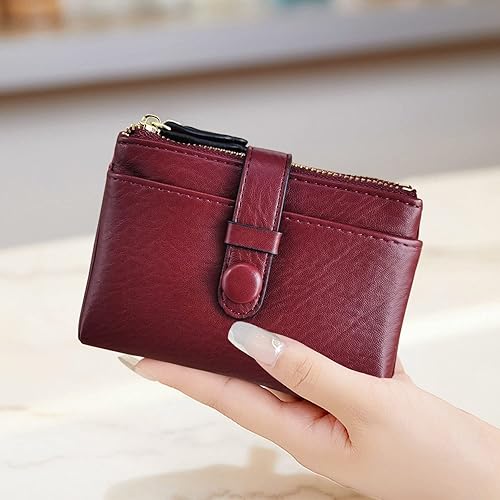 Miniatura 7 de AOXONEL Carteras de cuero para mujer, carteras pequeñas Rfid para mujer, billeteras pequeñas para mujer, billeteras de triple pliegue para mujeres