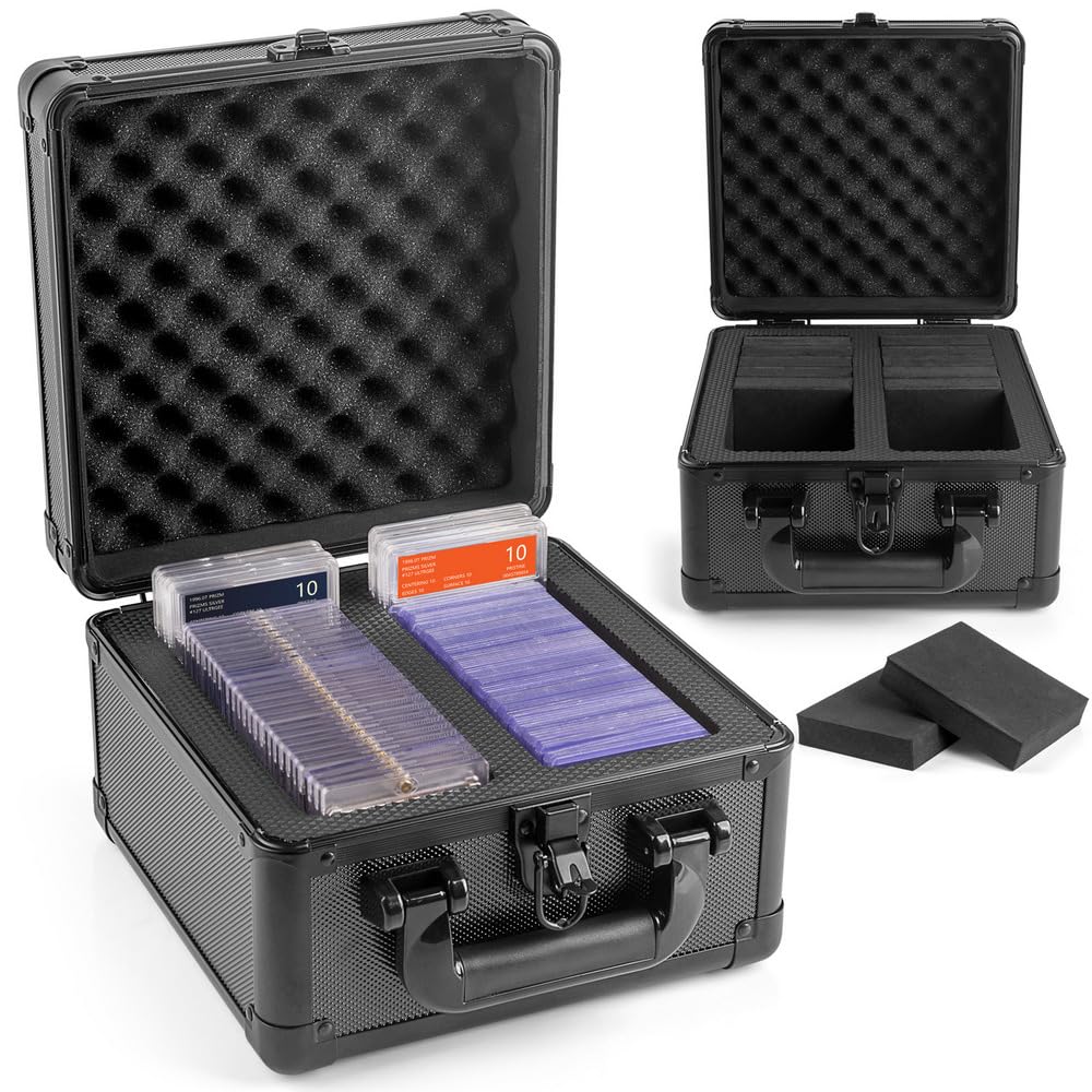 JoyHood Graded Card Storage Box, Top Loaders Storage Boxes, PSA Card Slab Holder Storage Case for Trading Cards & Sports Cards