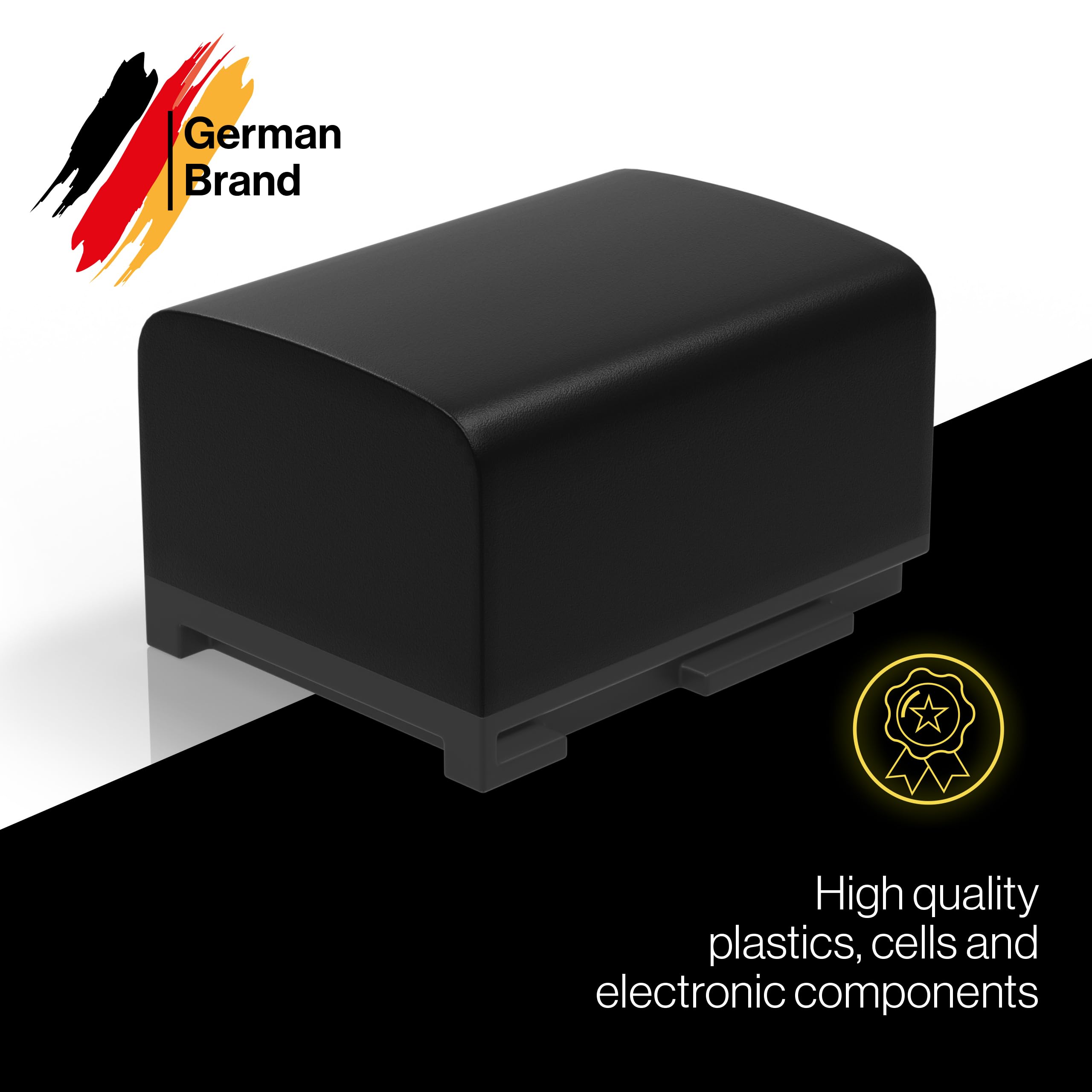 PATONA Batteria BP-808 (890 mAh) – ricambio per Canon BP-807 BP-808 BP-809 – compatibile con Legria FS-serie, HF-M31 M36, HF-S10–S21, VIXIA HF100, HG20/21 – tiene in vita il camcorder