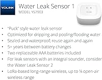 Vista 2 de YoLink Kit de inicio para el hogar inteligente: Hub y sensor de fugas de agua 1, LoRa hasta 1/4 de milla de rango al aire libre, SMS/texto, correo