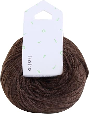 Yokota DARUMA iroiro 01-1410-0011 Woolen Yarn Col.11 Brownie, 0.7 oz 20 g, Approx. 254.4 ft 70 m, 3 Ball Set