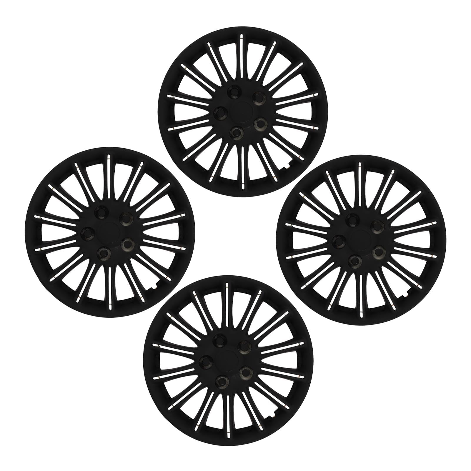Swiss Drive Lot De 4 Enjoliveurs De 40,6 Cm – Design Luxueux Bleu Et Noir – Durable Et Fiable – Facile à Installer – Lot De 4 Enjoliveurs De Roue De Voiture