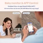 Smart WiFi Baby Monitor with 2 Cameras,Video Baby Camera with 360° View, 4" IPS Screen, Night Vision, app & Monitor Control, Motion&cry Detection,Two Way Talk,Lullaby,Temperature Sensor