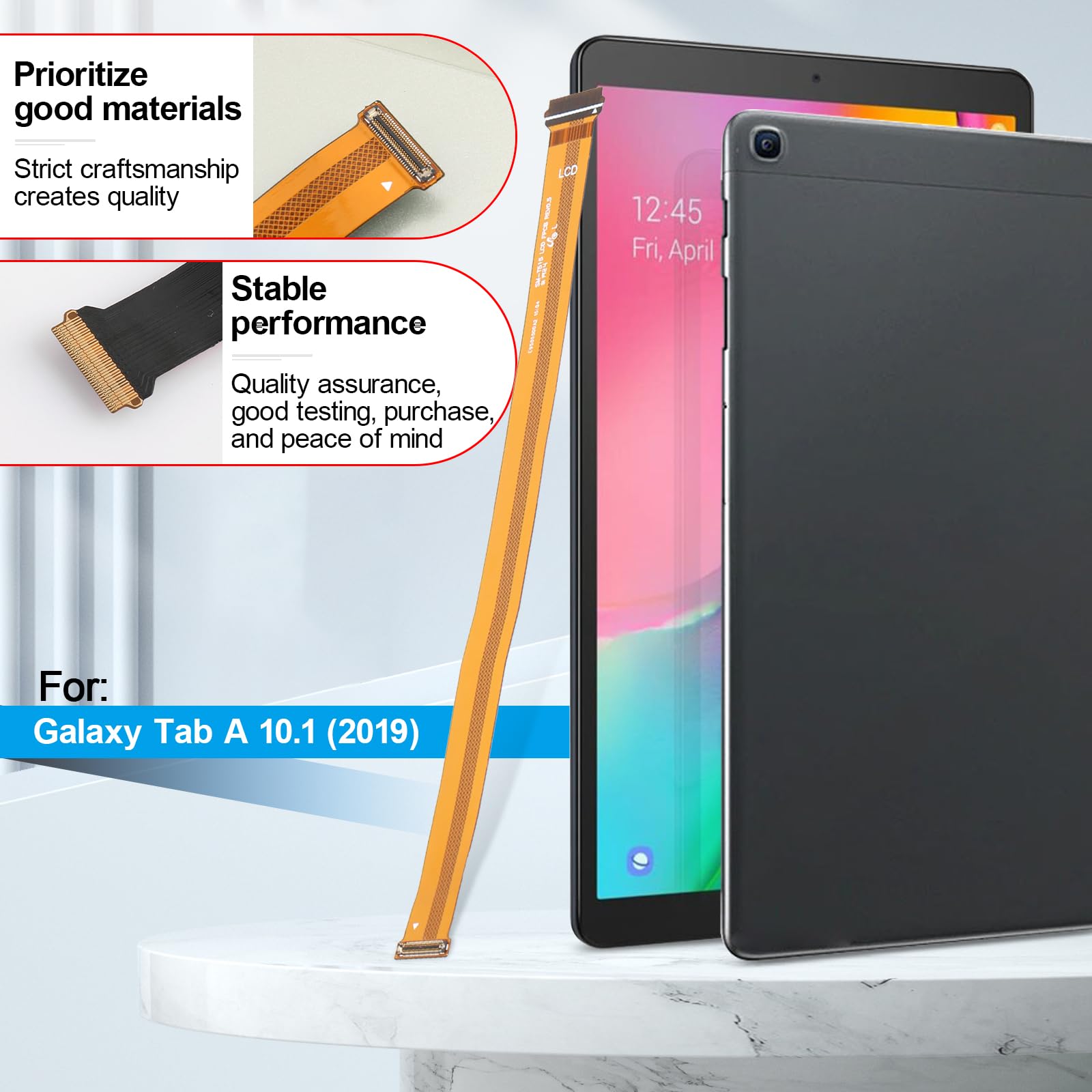 Cable Flexible de Pantalla para Samsung Galaxy Tab A 10.1 SM-T515 SM-T510 LCD Tablet Display Flex + Herramientas