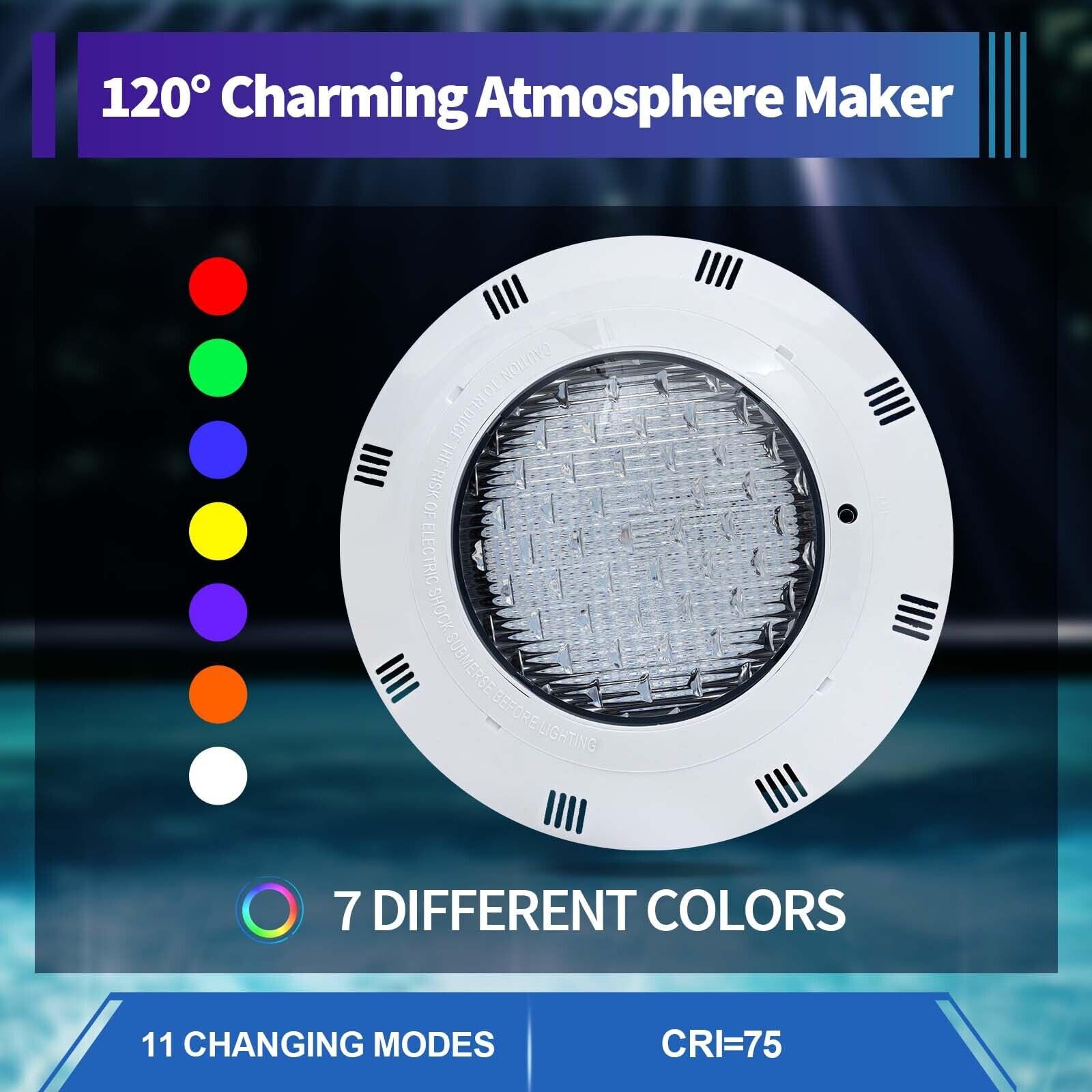 Unterwasser Scheinwerfer Poollicht Poollampe 45W LED RGB für Schwimmbad Beleuchtung