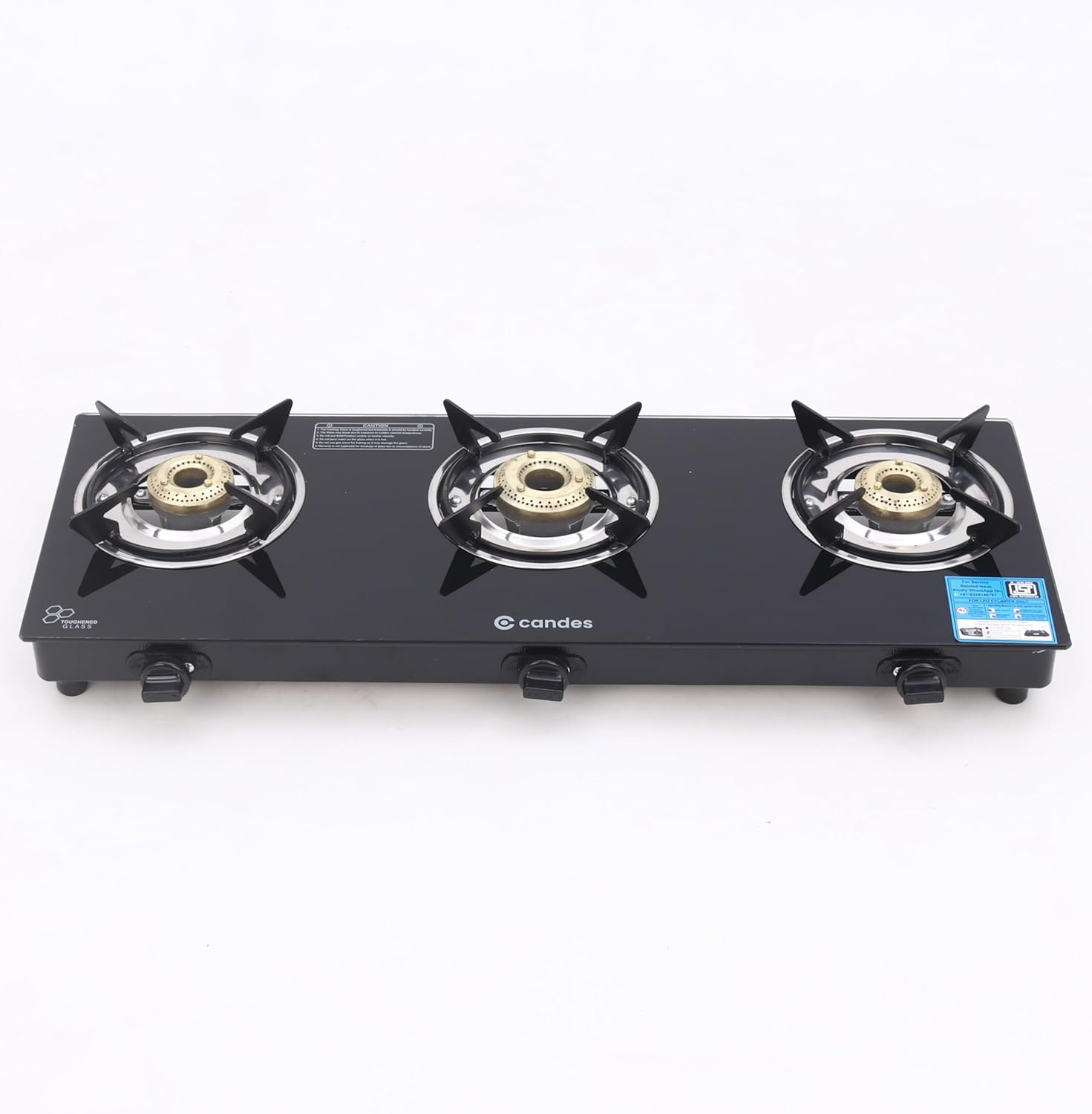 Candes Gas Stove 3 Burners Auto Ignition 3 Burner Gas Stove with