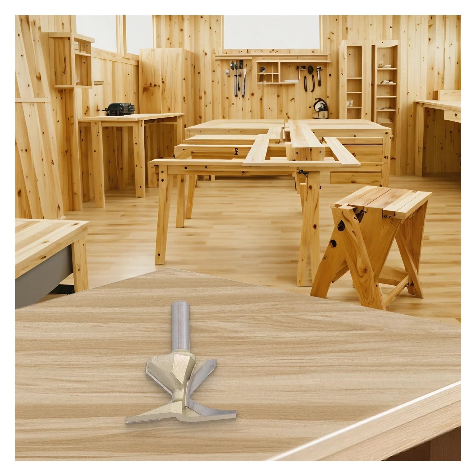 Kit sega a tazza, Fresa R18/R30/R50 For Mobili Con Ante In Legno, Piegatura Ad, Gambo Da 1/2, Integrata - For Lavorazione Del(R50)