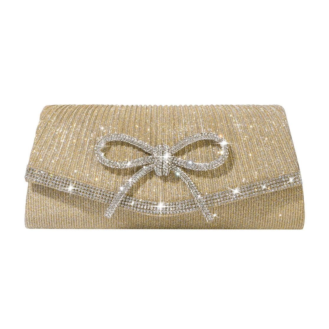 Trisapu Bow Evening Bag Sparkly Clutch Purses for Women Wedding