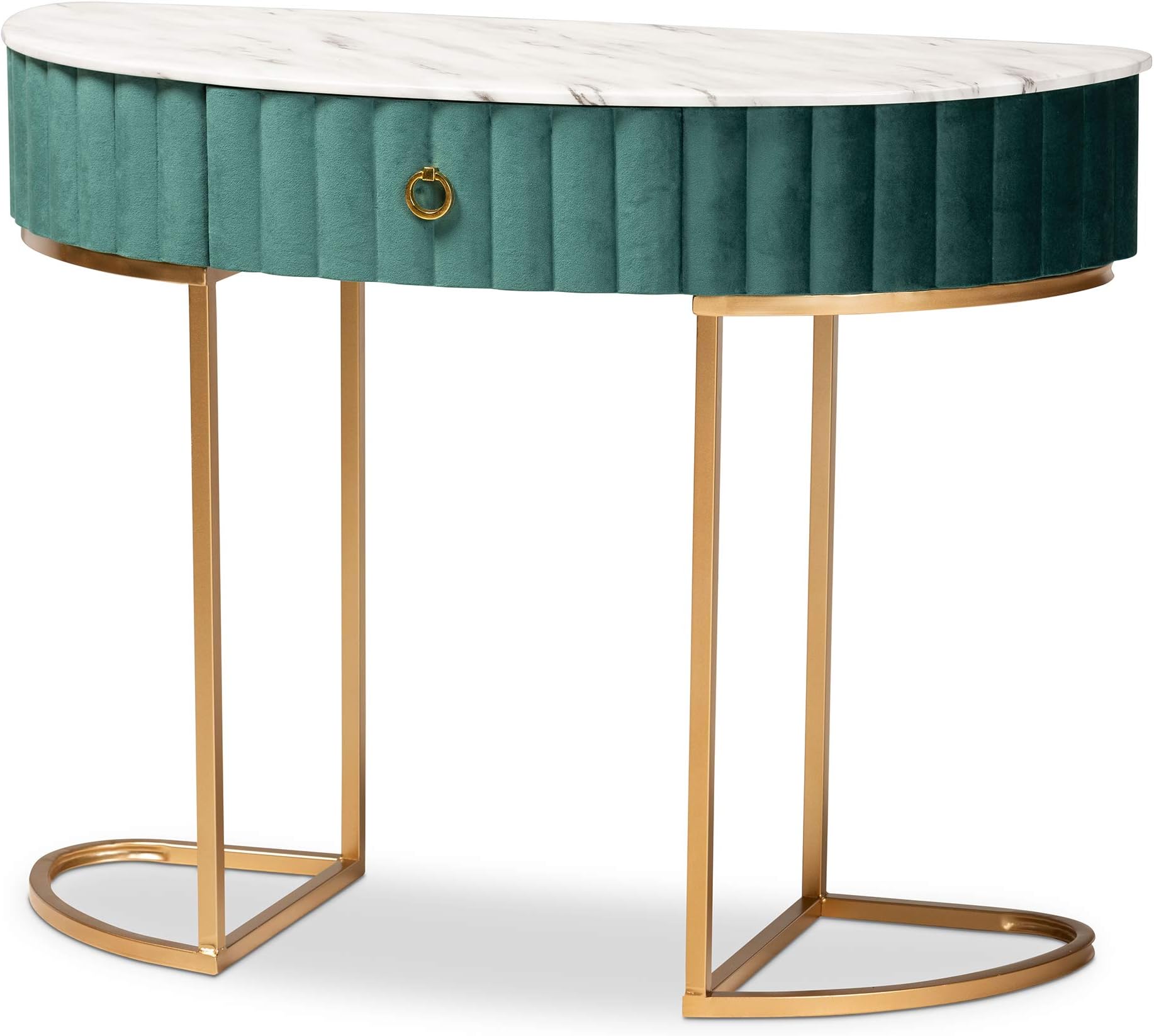 Baxton Studio Console Tables, Green/Gold