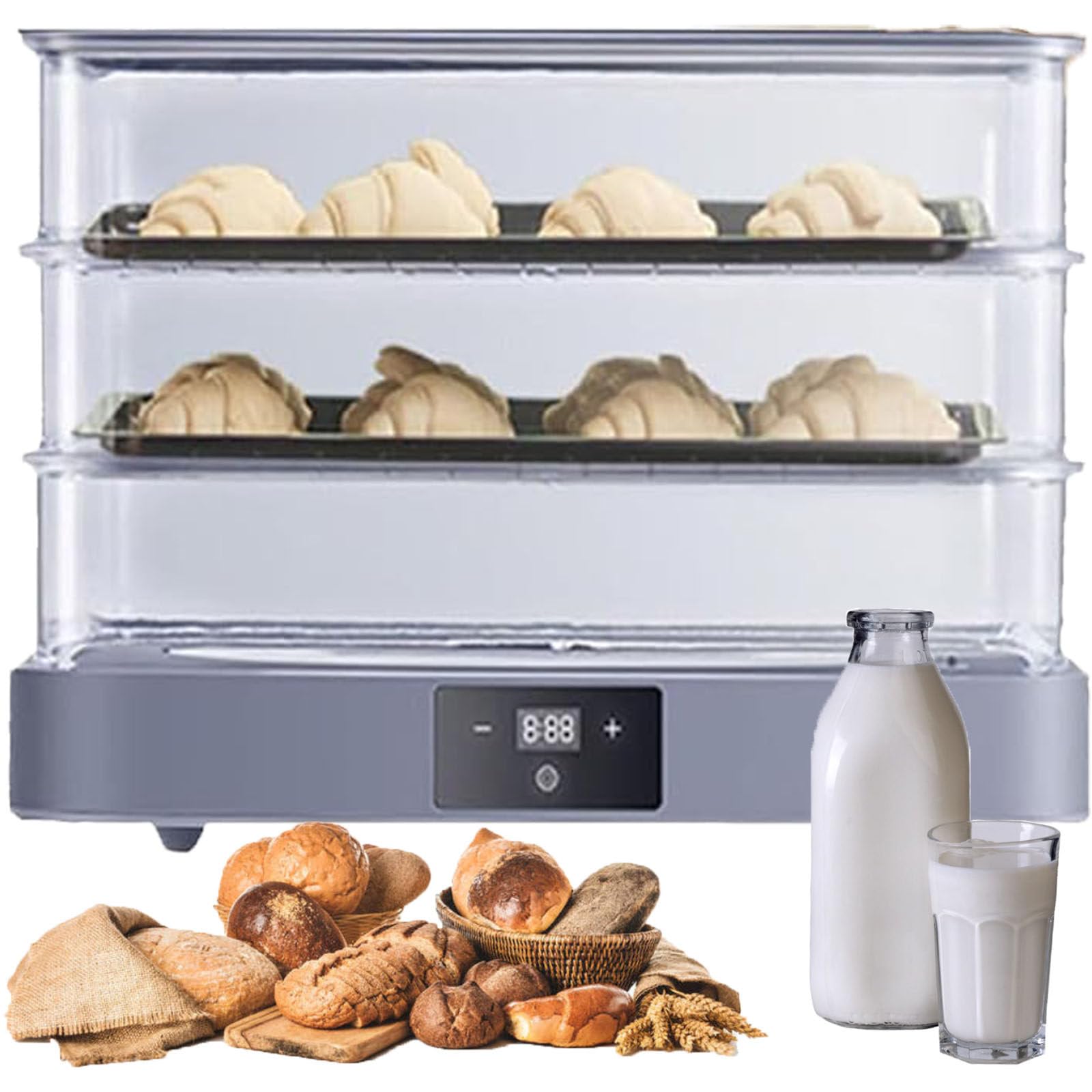 Macchina per Lievitare Pasta,Macchina per la fermentazione del Pane | con temperatura regolabile da 20~45°C e tempistica 24 ore,per cuocere il pane, yogurt, natto e sapone fatto a mano