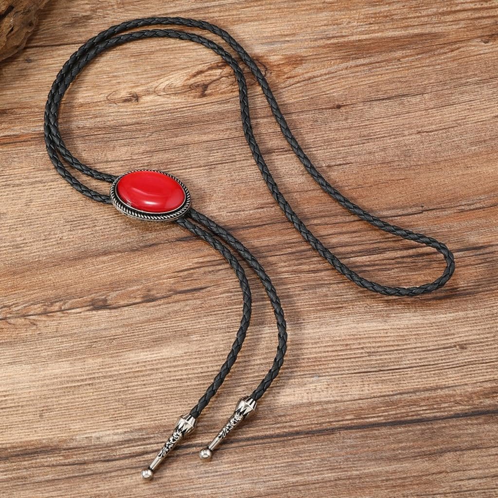 Cravatte da Cowboy, Elegante con Ciondolo di Pietre preziose, Cravatta(Combination)
